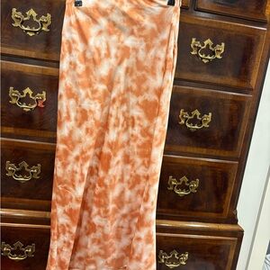 Orange Tie-Dye Women's Skirt